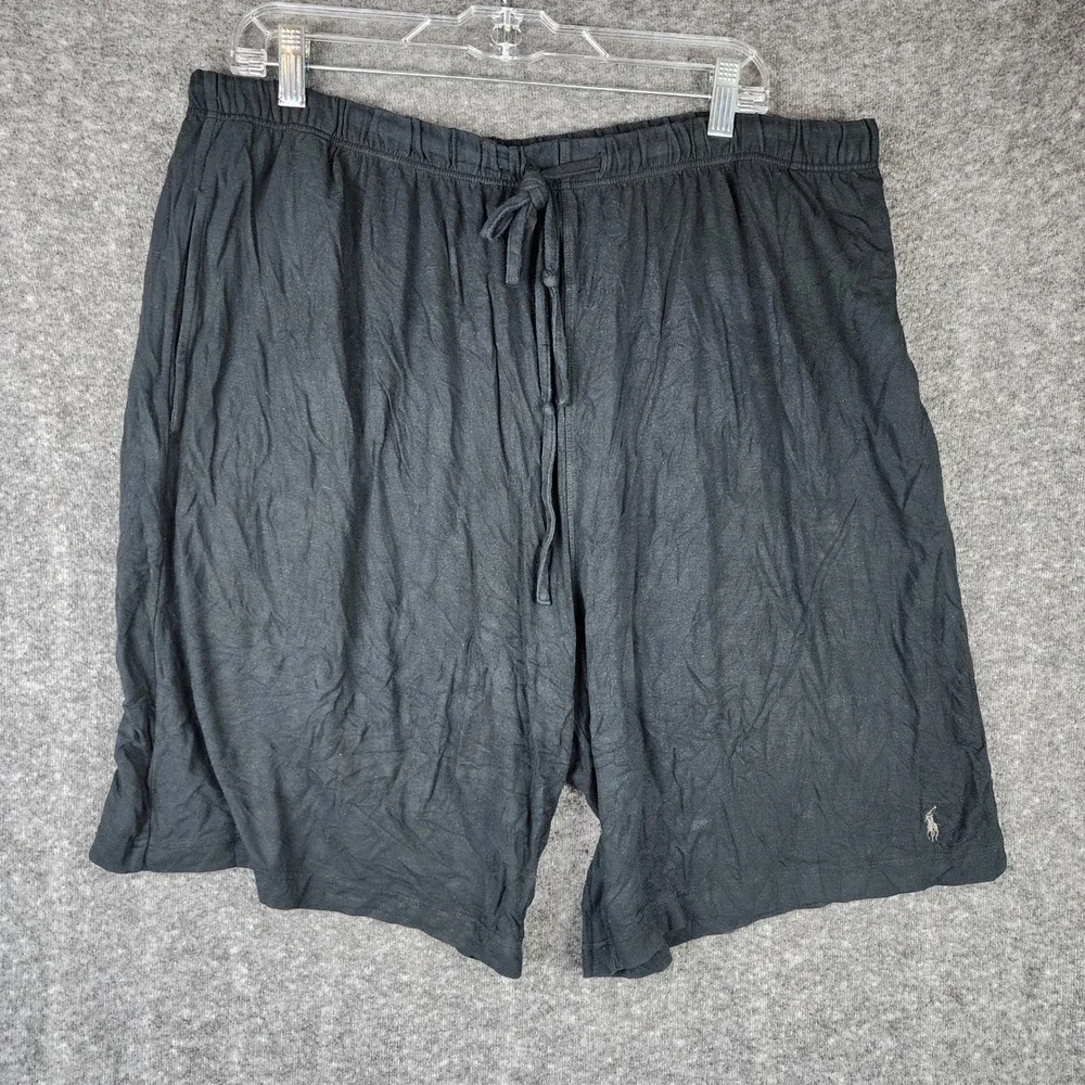 Polo Ralph Lauren Shorts Mens XL Sleepwear Black Modal Spandex Knit EUC